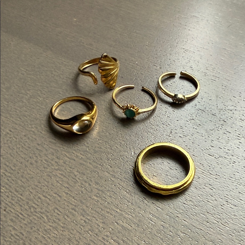 Mix & Match, 5 Gold Rings - Picture 5 of 5